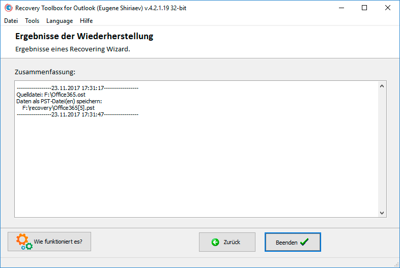 ost outlook reparieren