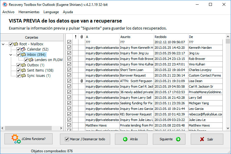 herramienta de recuperación de microsoft outlook descargar