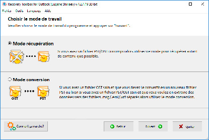 Choisir le mode de travail