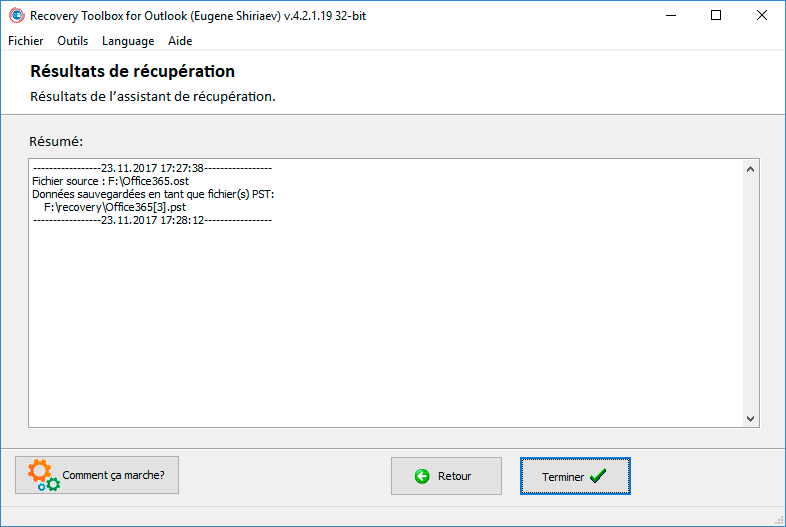 réparer pst outlook