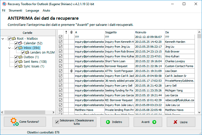 strumento di recupero microsoft outlook scaricare