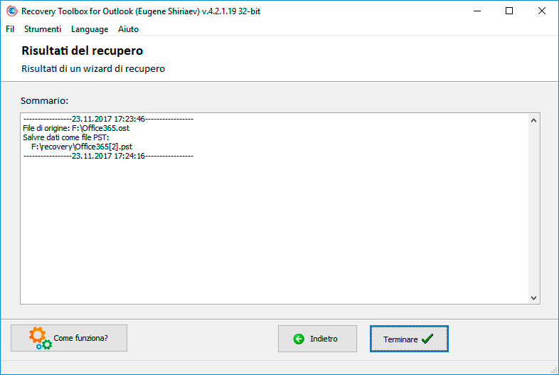 correggere ost outlook