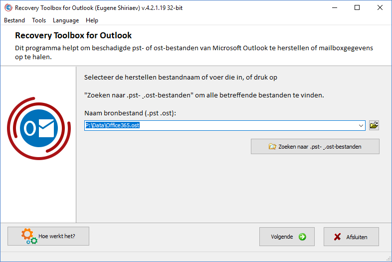 outlook herstellen