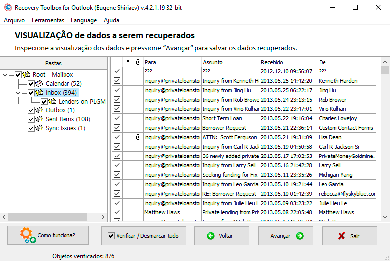 download da ferramenta de recuperação do microsoft outlook
