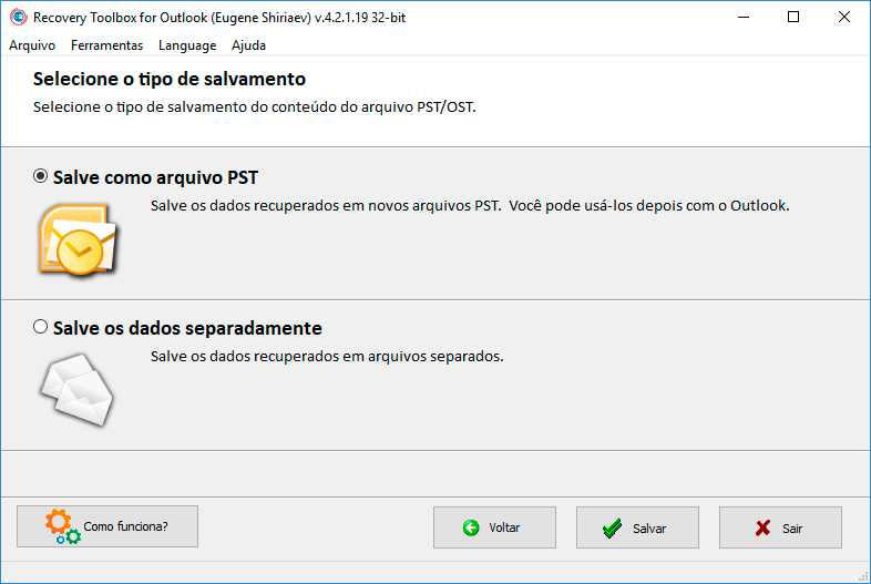 recuperação de arquivos ost