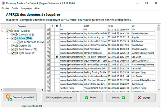 logiciel de correction de microsoft outlook