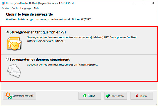 outil de correction d'outlook