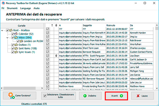 strumento di recupero outlook