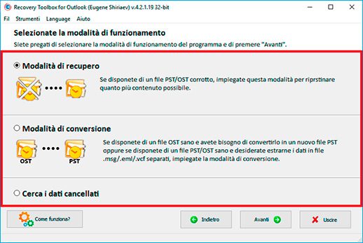 come ripristinare il file ost