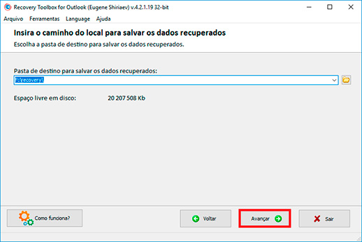 recuperação do outlook ost