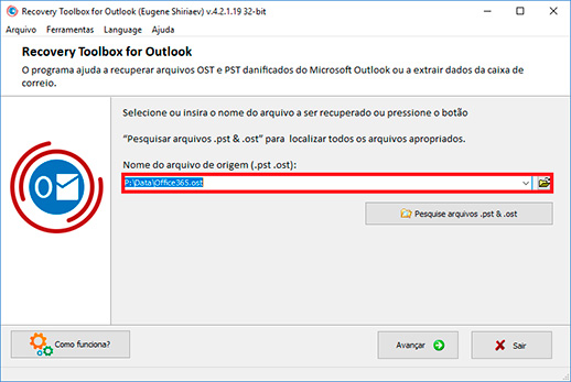 utilitário de reparo do .ost