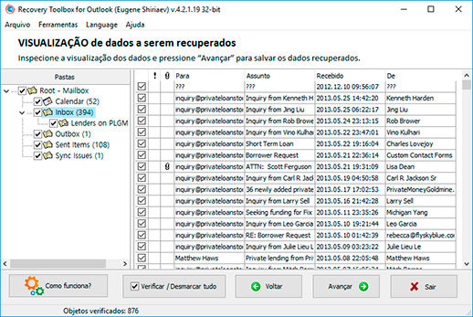 software de correção do microsoft outlook